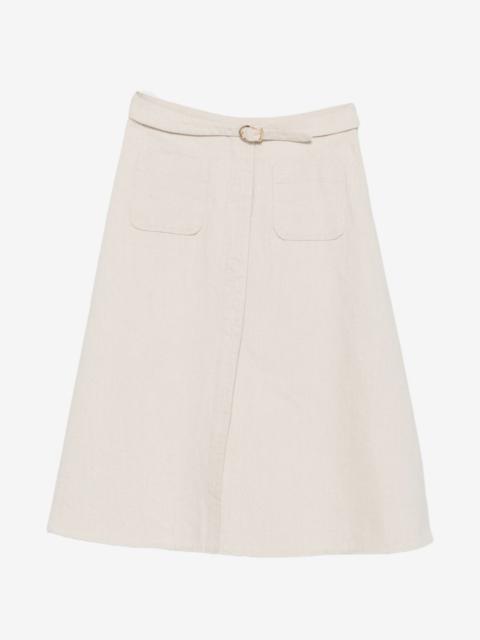 DOROTHEE SCHUMACHER belted patch-pocket midi skirt