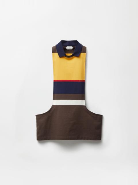 VERSACE Striped Cotton-Jersey Tank Top