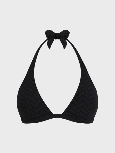 Vilebrequin WOMEN BIKINI HALTER TOP JACQUARD CHEVRON