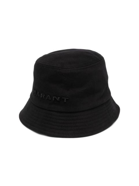 Haley embroidered-logo cotton bucket hat