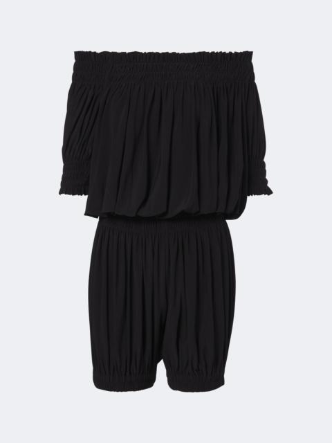 NORMA KAMALI Gathered off-shoulder romper