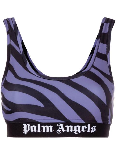 Palm Angels logo-band crop top