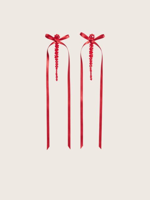 Simone Rocha Bow Ribbon Drip Earrings
