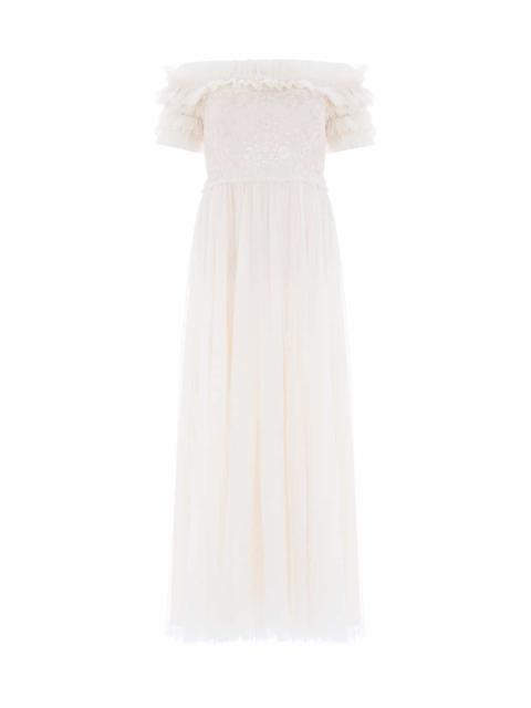 Needle & Thread Midsummer Lace Bodice Off-Shoulder Ankle Gown