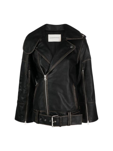 Beatrisse leather biker jacket
