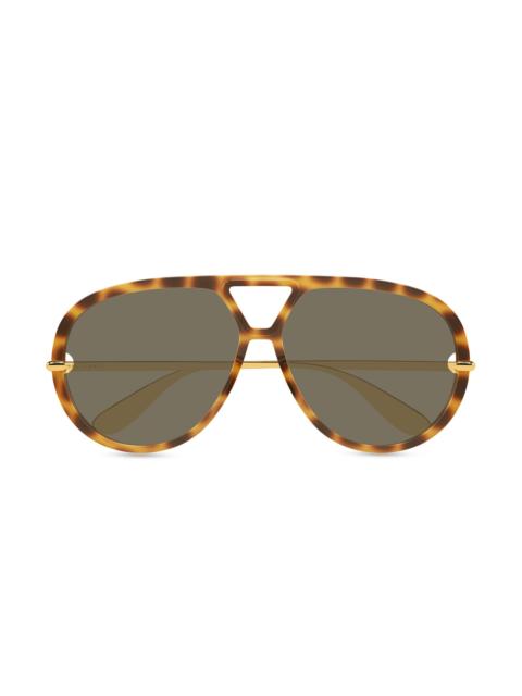 Bottega Veneta Women's Drop 63MM Pilot Sunglasses - Gold Brown