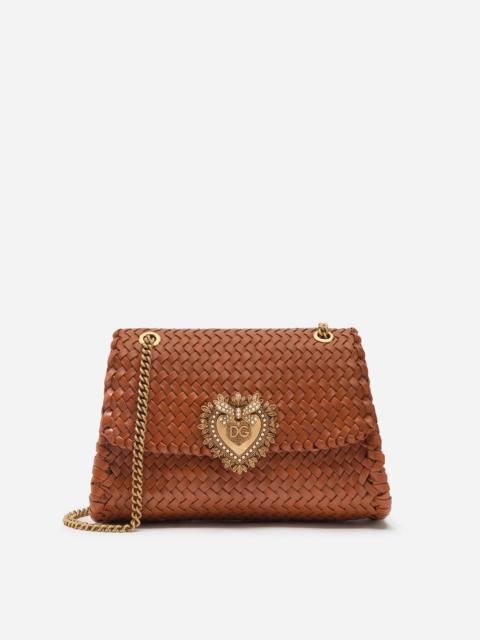 Dolce & Gabbana Large Devotion shoulder bag in braided nappa leather
