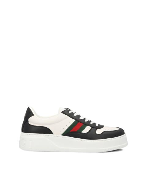 Web-stripe platform sneakers