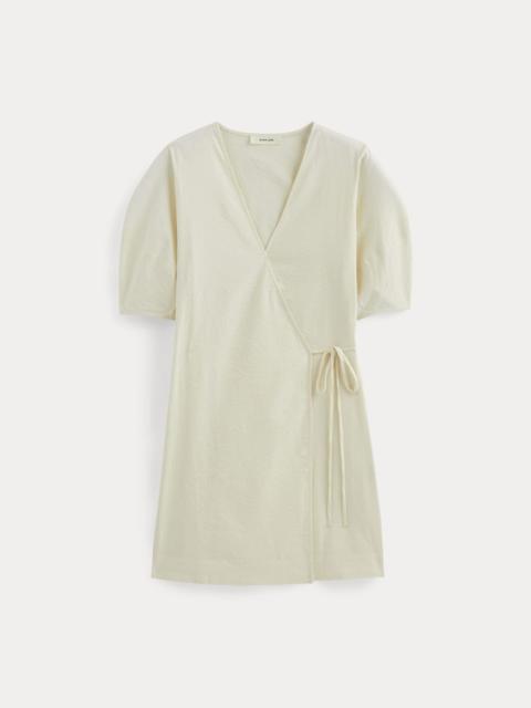 EVERLANE THE SEERSUCKER MINI WRAP DRESS