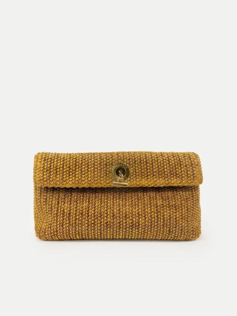 VERONICA BEARD RAFFIA ANCHOR CLUTCH