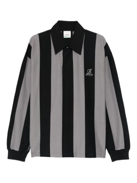 AGOLDE vertical-stripe polo shirt