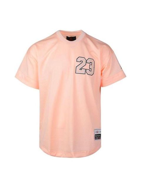 Men's Air Jordan 23 Flight Mesh Jersey T-Shirt Pale Pinkish Gray AO2827-814