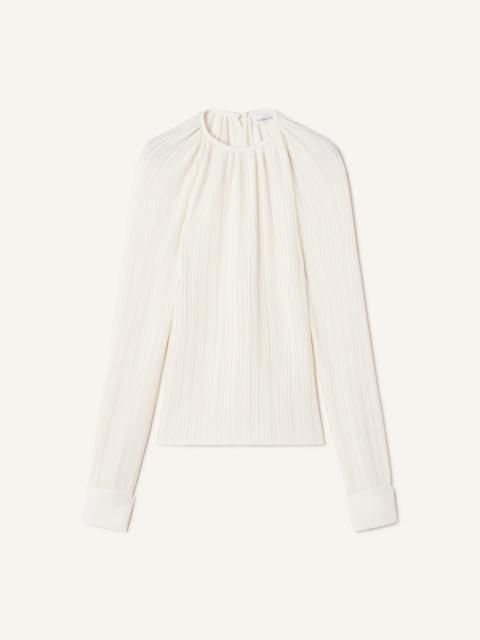 Lanvin PLEATED CHARMEUSE TOP