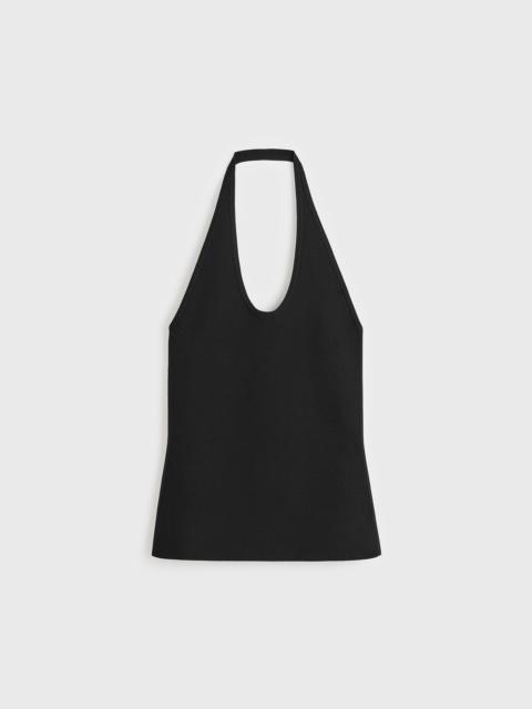 TOTEME Compact knit halter top black