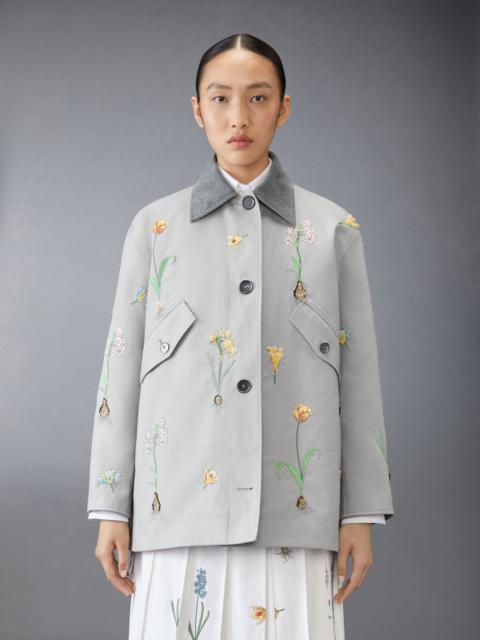 Thom Browne MACKINTOSH FLORAL GARDENING COAT