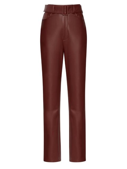 LAPOINTE Faux Leather High Waisted Belted Jean
