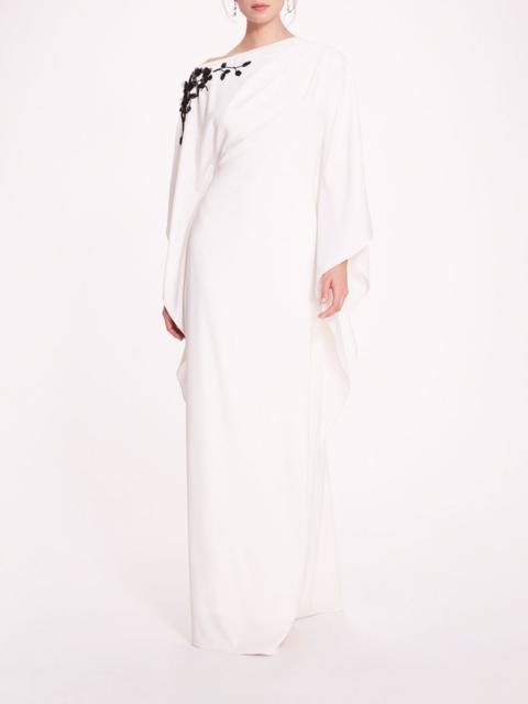 Marchesa EMBROIDERED DRAPED KAFTAN