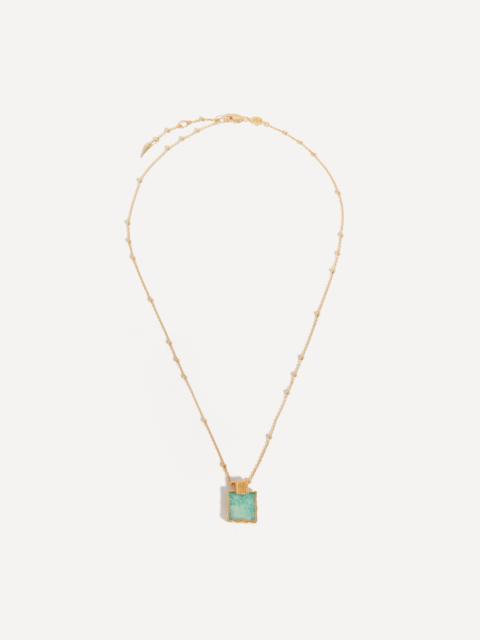 MISSOMA 18ct Gold-Plated Vermeil Silver Amazonite Lena Charm Pendant Necklace