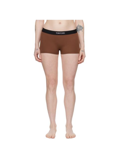 Brown Signature Boy Shorts