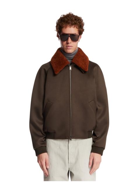 ZEGNA Green Wool-Silk Blend Twill Jacket