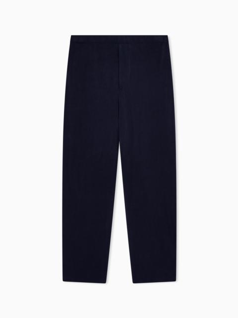 GIORGIO ARMANI TROUSERS REGULAR FIT IN WASHED CUPRO PIQUE