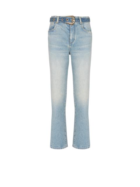 Classic belted jeans