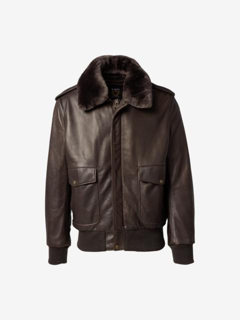 ALLEN EDMONDS Schott® N.Y.C. x Allen Edmonds Leather And Shearling Aviator