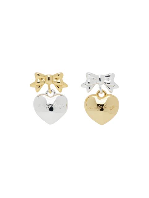 Silver & Gold Ballerina Earrings