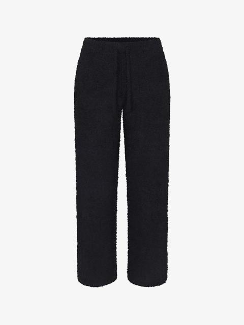 Cozy Knit straight-leg bouclé-knit trousers