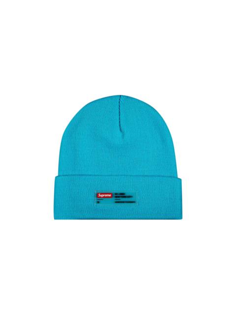 Supreme Clear Label Beanie 'Cyan'