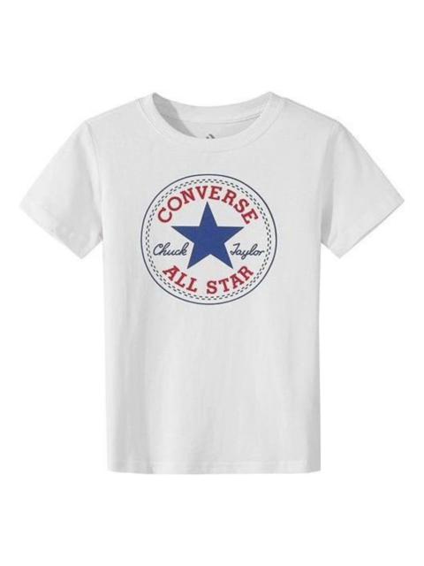 (GS) Converse Logo Printed T-Shirt 'Grey Blue' CV2132161GS-001_DS