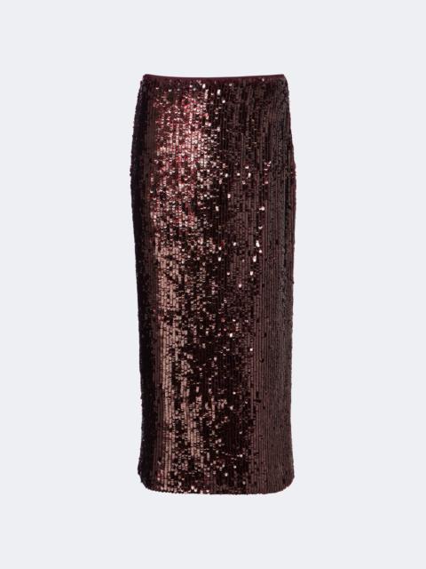 SIMKHAI Nikki sequined midi skirt