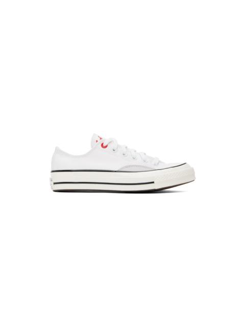 White & Gray Chuck 70 Low Top Sneakers
