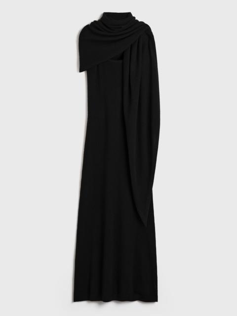 Totême Cashmere shawl dress black