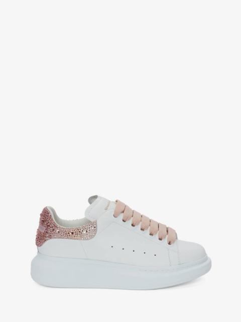 Oversized Sneaker in White/pink