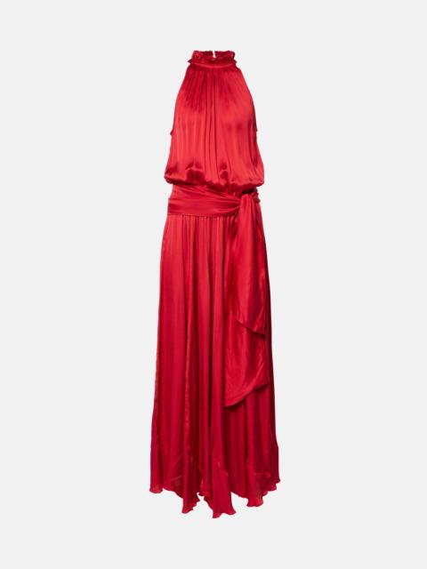 Poupette St Barth Nina satin maxi dress