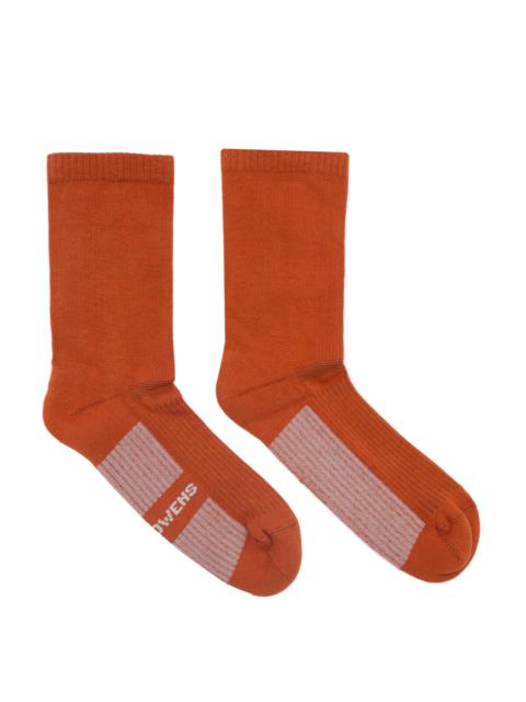 Rick Owens Glitter Socks in Orange
