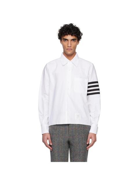 Thom Browne White 4-Bar Oxford Shirt