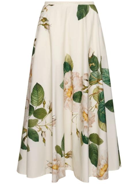 GIAMBATTISTA VALLI Printed cotton poplin midi skirt