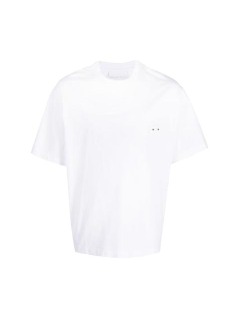 pierced-appliqué cotton T-shirt