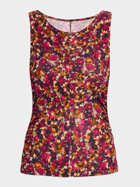 ULLA JOHNSON Loulou Floral Jersey Tank Top
