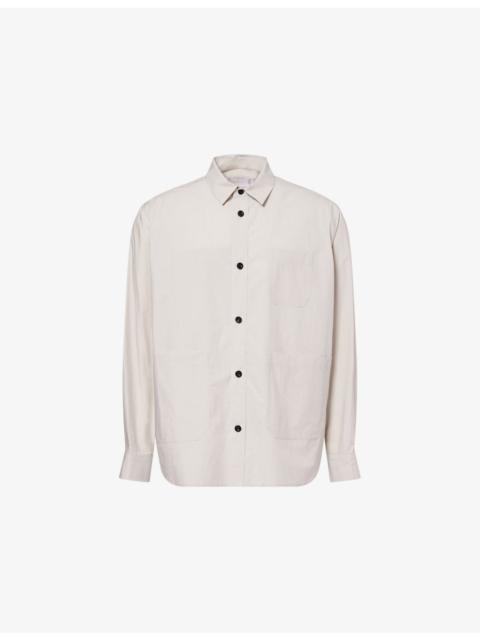 sacai Typewriter Patch-Pocket Cotton Shirt