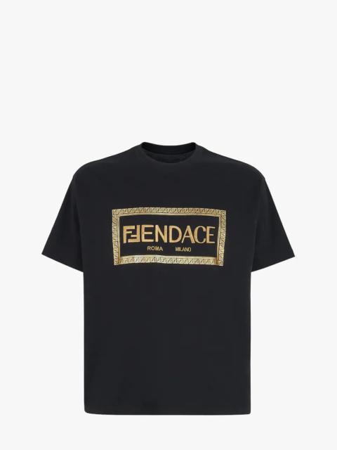 FENDI Fendace Logo black jersey T-shirt
