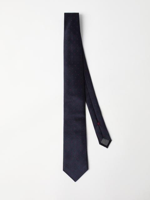 Brunello Cucinelli Spotted silk tie