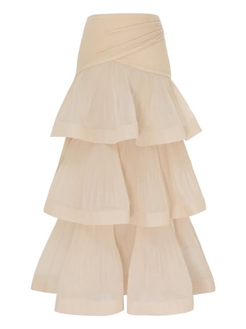 Zimmermann PLEATED TIERED SKIRT