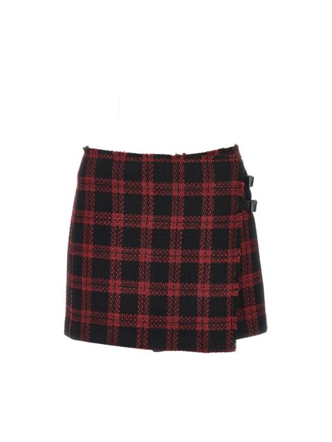 PINKO CHECK TWEED MINI SKIRT