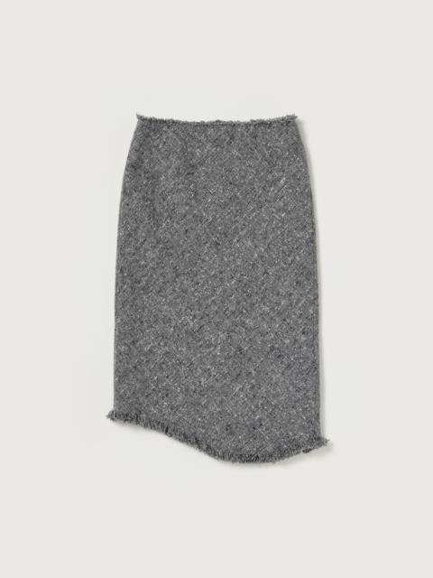 AURALEE HOMESPUN TWEED FRINGE SKIRT