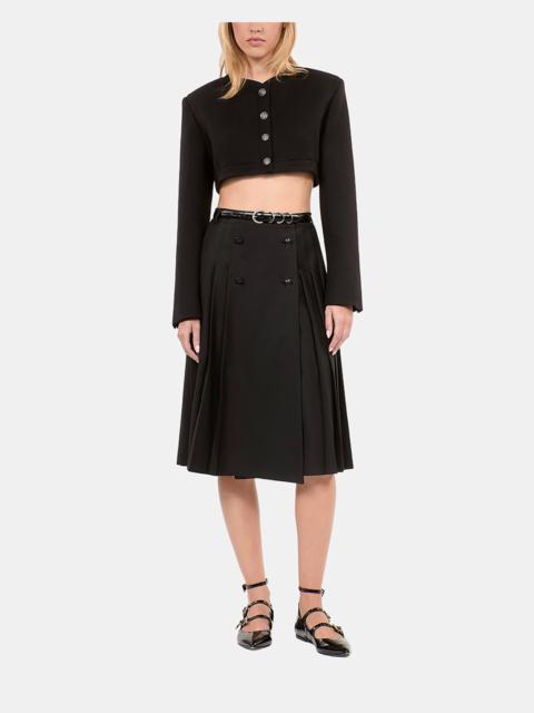 The Kooples LONG BLACK PLEATED SKIRT