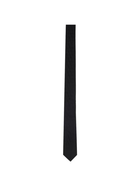 Black Jacquard Toile Iconographe Tie