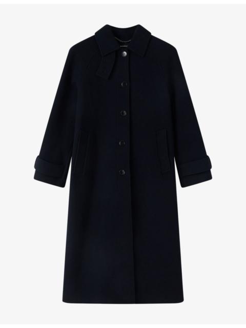 WHISTLES Collared Button-Down Wool and Cashmere Car Coat